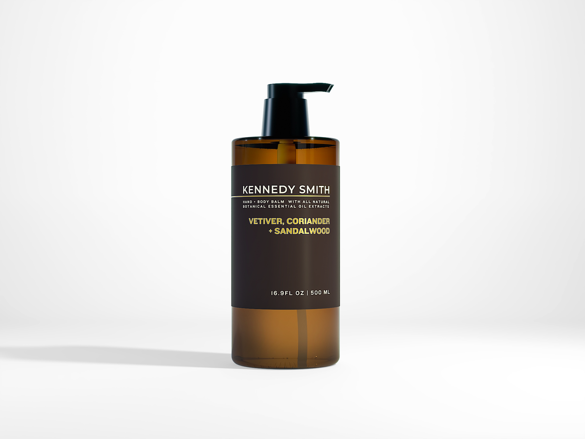 Essential Oil range - Vetiver, Coriander + Sandalwood - Hand + Body Moisturising BALM (500gm)