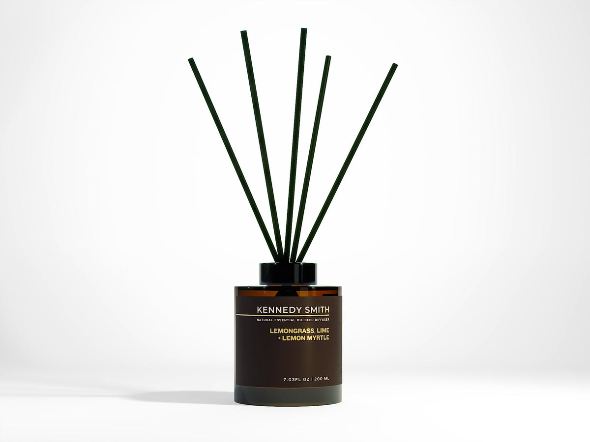 Essential Oil Range - Lemongrass, Lime + Lemon Myrtle - Reed Diffuser (200ml)