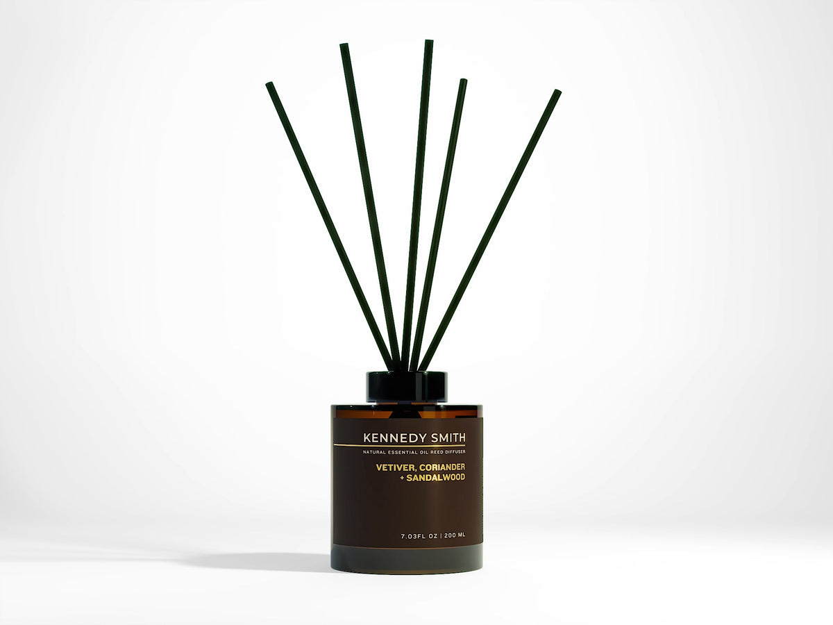 Essential Oil range - Vetiver, Coriander + Sandalwood - Reed Diffuser (200ml)