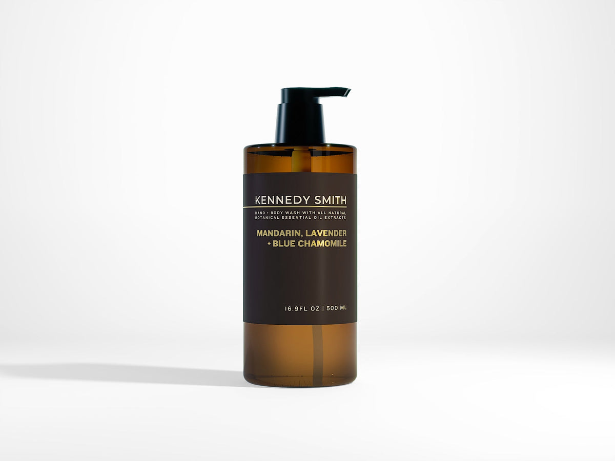 Essential Oil range - Mandarin, Lavender + Blue Chamomile - Hand + Body WASH (500gm)